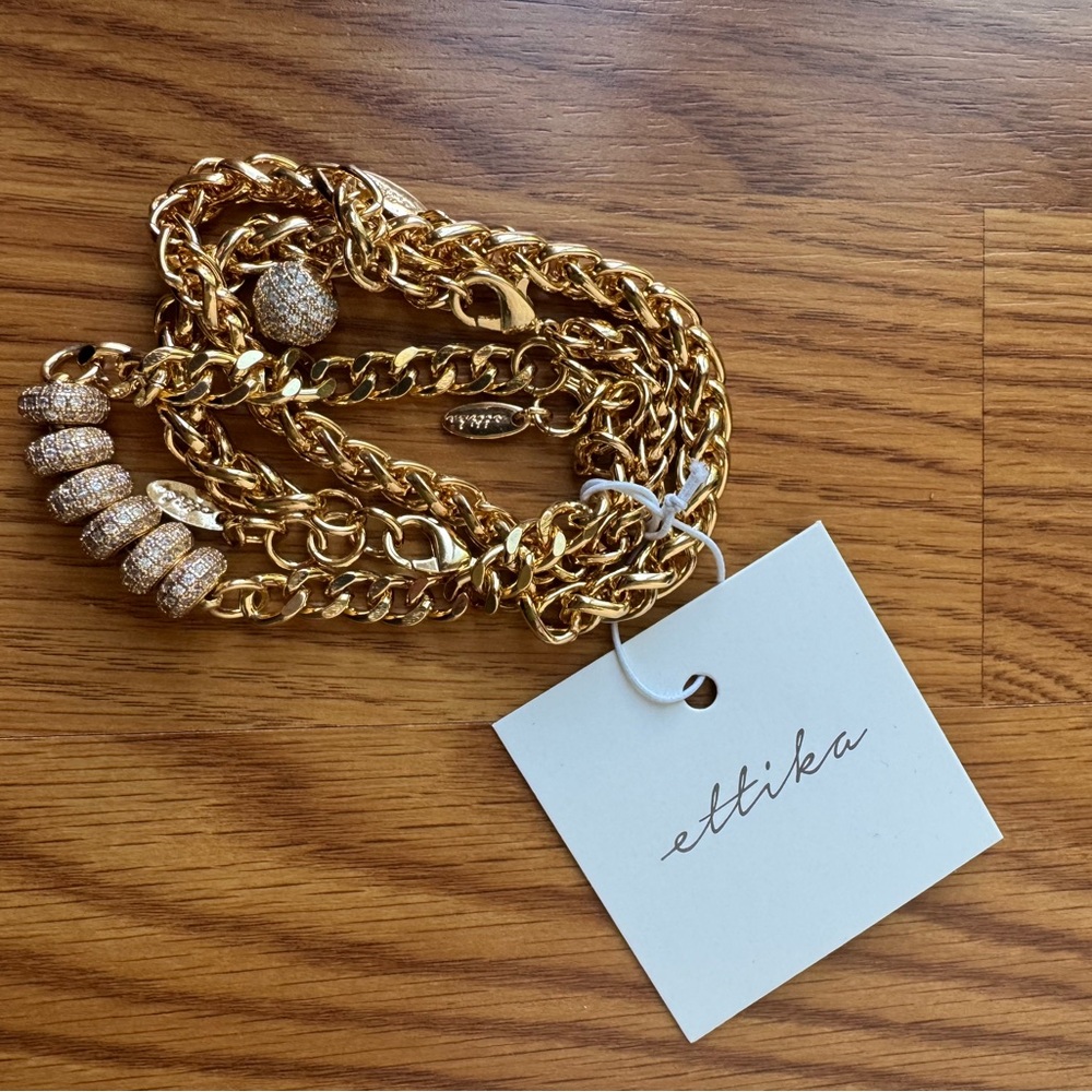 NEW Ettika Gold Bracelet Set